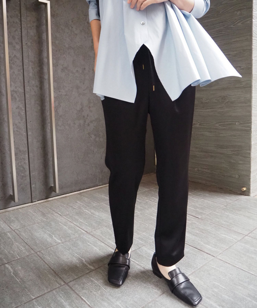 定価2.2万 リヴドロワ サテンカーゴパンツ ブラック イージーパンツ 38