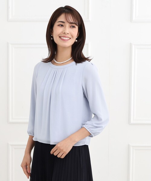 ブラウス シャツ 「夏SALE／マシンウォッシュ可」ピンタックブラウス レディース Reflect ブラウス シャツ 「夏SALE／マシンウォッシュ可