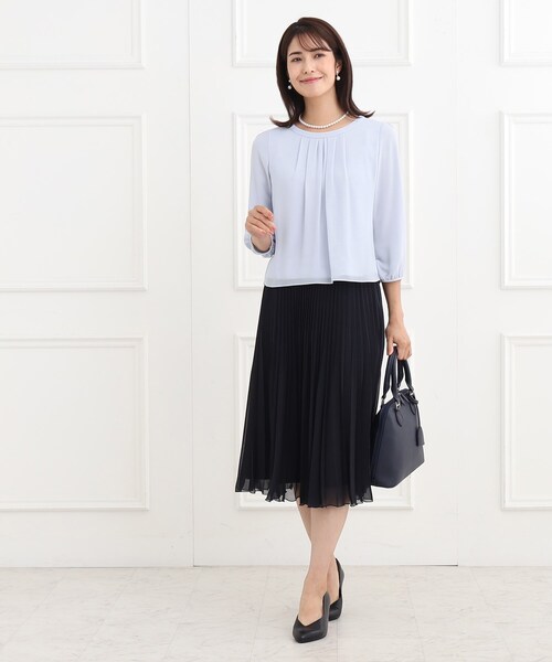 Reflect / リフレクト 【夏SALE／マシンウォッシュ可】ピンタックブラウス Reflect ブラウス シャツ 「夏SALE／マシンウォッシュ可