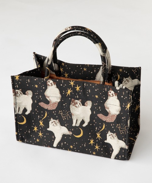 Jolly Poupee トートバッグ キャットジャカードバッグ レディース