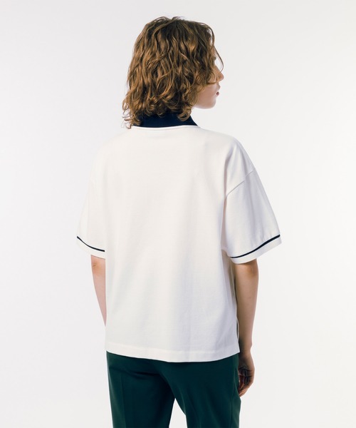 [LACOSTE] рубашка-поло с коротким рукавом 36 белый женский 