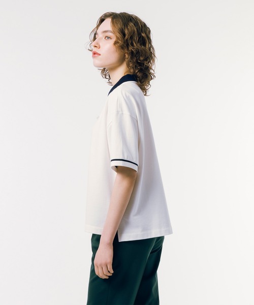 [LACOSTE] рубашка-поло с коротким рукавом 36 белый женский 