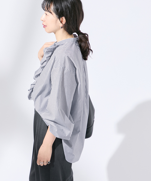 journal standard L'essage ブラウス シャツ スタンドカラー