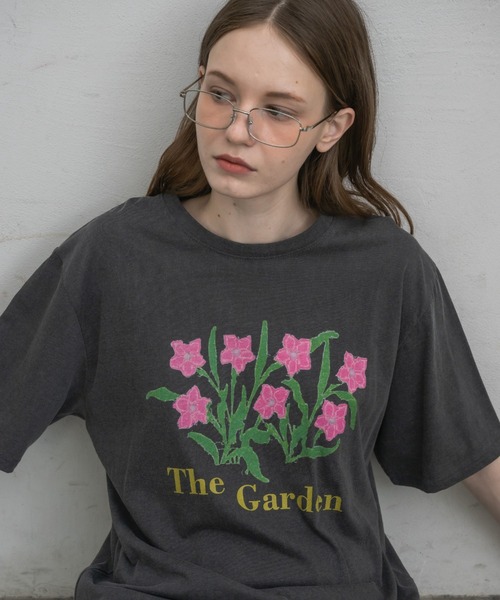 Flower Motif T-shirt/フラワーモチーフＴシャツ tシャツ flower print t-shirt／フラワープリントTシャツ