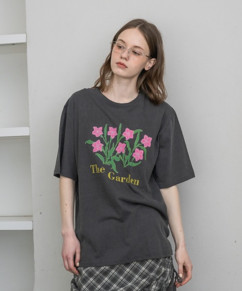 tシャツ flower print t-shirt／フラワープリントTシャツ レディース tシャツ flower print t-shirt／フラワープリントTシャツ