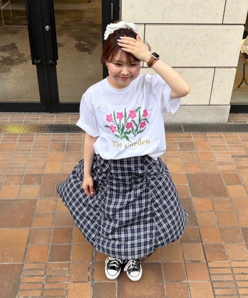 tシャツ flower print t-shirt／フラワープリントTシャツ