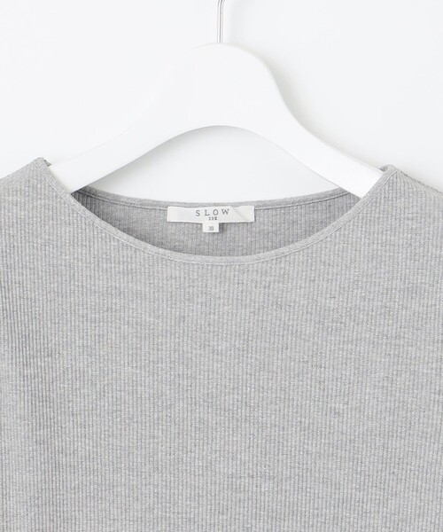 23区 tシャツ 「SLOW/一部店舗限定」ラメリブジャージー ロングT