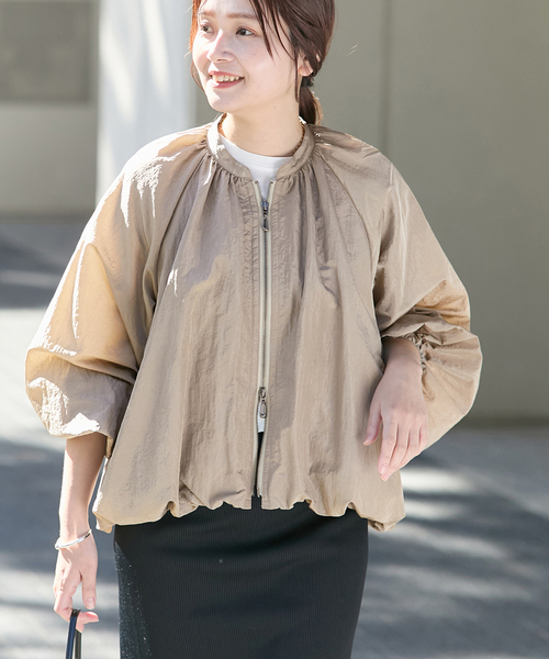 JOURNAL STANDARD コート アウター ワッシャーナイロンギャザー