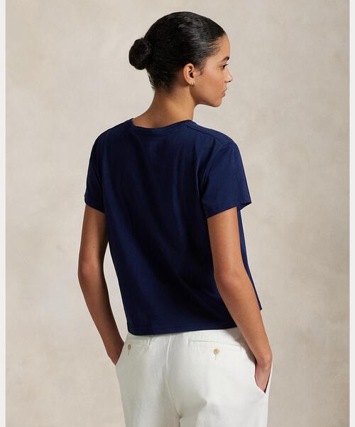 新品POLOラルフローレン シュランケン フィット ロゴ ジャージー Tシャツ シュランケン フィット ロゴ ジャージー Tシャツ | ラルフ