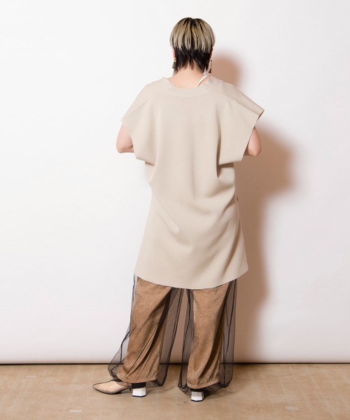 OSMOSIS パンツ チュールレイヤードパンツ レディース