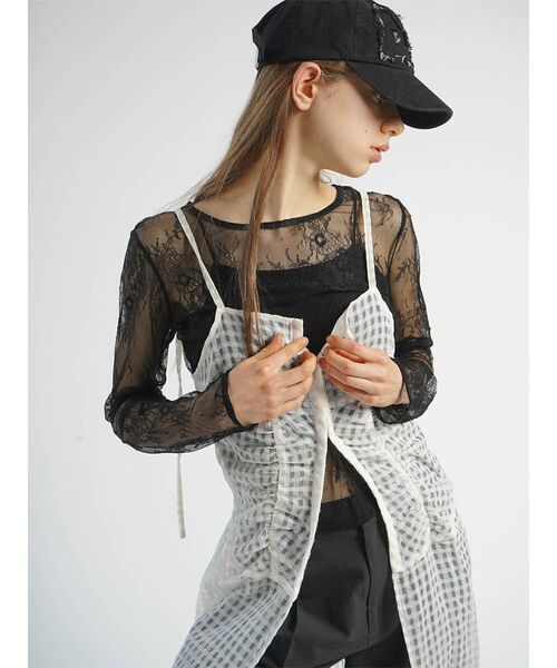 ワンピース CHECK SHEER LAYERED ONEPIECE : ZOZOTOWN Yahoo!店