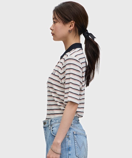 ポロシャツ ポロ STRIPED POLO SHIRT レディース STRIPED POLO SHIRT（ポロシャツ）｜MILKFED.（ミルクフェド）の