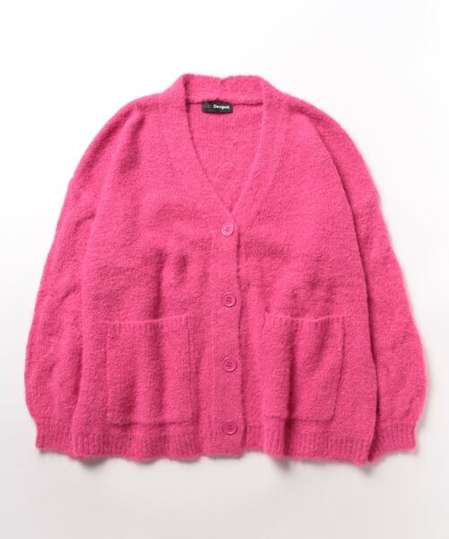 「Desigual」 ニットカーディガン L レッド レディース_画像3