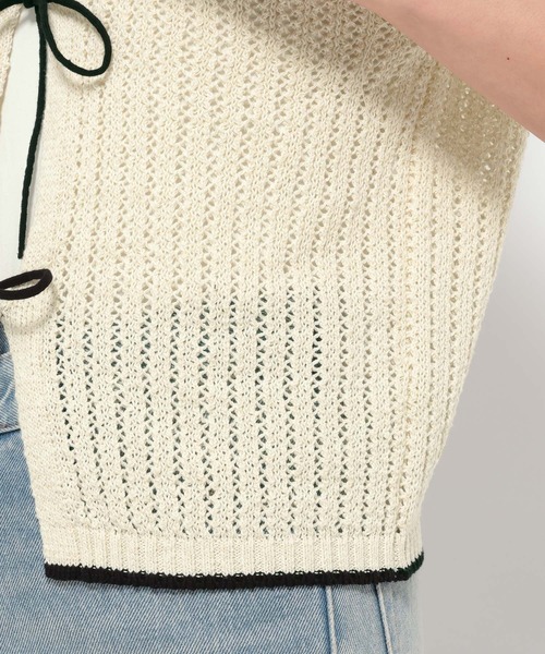 LOWRYS FARM ニット セーター メッシュ2WAYプルオーバー5S