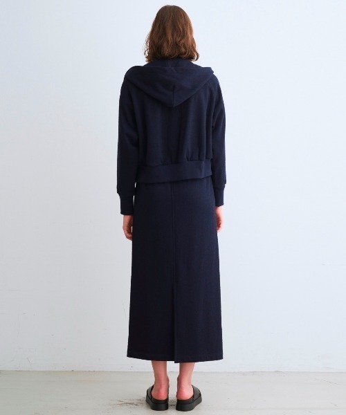 パーカー ジップフーディー レディース three dots パーカー ソイルネップ ジップアップフーディ