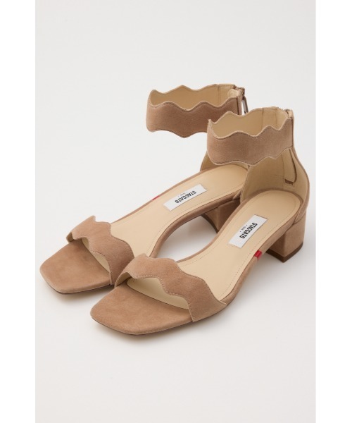 STACCATO サンダル スカラップカットサンダル レディース