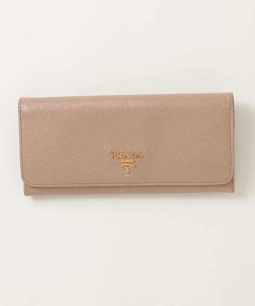PRADA サフィアーノレザー 長財布 ベージュ PRADA 「PRADA」 サフィアーノ 長財布 - ベージュ レディース
