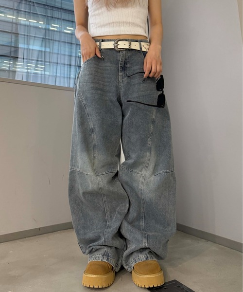 ジーンズ 立体カーブデニム メンズ レディース : ZOZOTOWN Yahoo