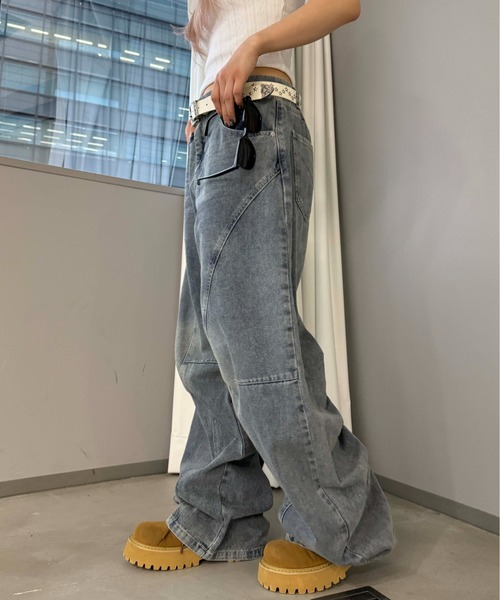 ストリート トレンド ジーンズ パンツ スケルトン org.jpg