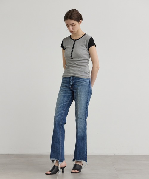 「INSCRIRE」 半袖カットソー 38 ブラック レディース INSCRIRE tシャツ 「INSCRIRE/アンスクリア」Light Jersey Tee