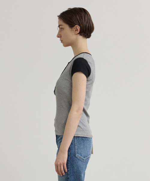 INSCRIRE tシャツ 「INSCRIRE/アンスクリア」Natural Mix Rib S