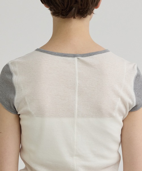 INSCRIRE tシャツ 「INSCRIRE/アンスクリア」Natural Mix Rib S