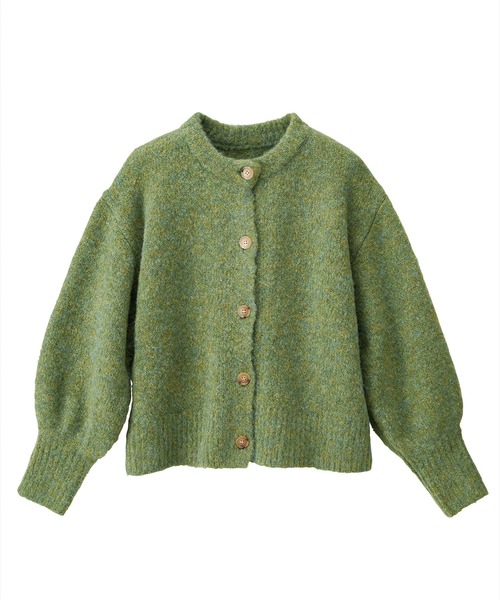 「RANAN」 ニットカーディガン L グリーン レディース_画像5