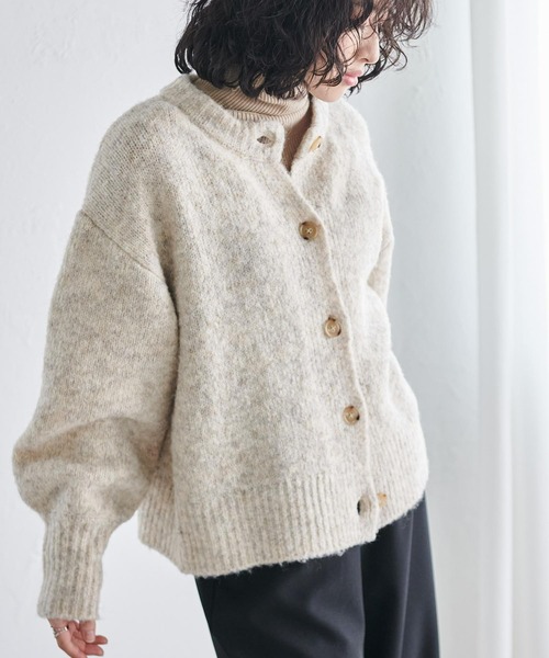 「RANAN」 ニットカーディガン L グリーン レディース_画像9