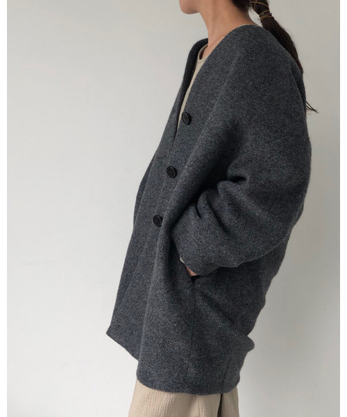 TODAYFUL 「TODAYFUL」 ノーカラーコート 36inch ブラウン レディース