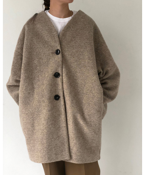 TODAYFUL 「TODAYFUL」 ノーカラーコート 36inch ブラウン レディース