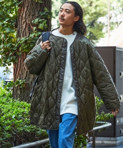 FREAK'S STORE（フリークスストア） ノーカラーコート LARGE オリーブ