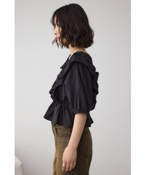 ブラウス シャツ ラッフルショルダーブラウス レディース AZUL BY MOUSSY ブラウス シャツ ラッフルショルダーブラウス