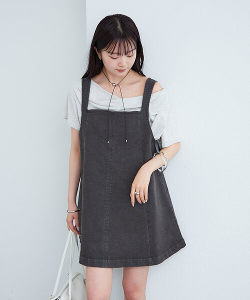 GIANA::ワンピース:M[RESALE] テンセルデニムワンピース （ロング・マキシ丈ワンピース