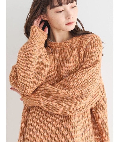 「AMERICAN HOLIC」 長袖ニット L ブルー レディース_画像7