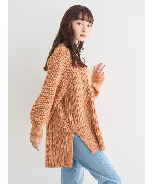「AMERICAN HOLIC」 長袖ニット L ブルー レディース_画像8