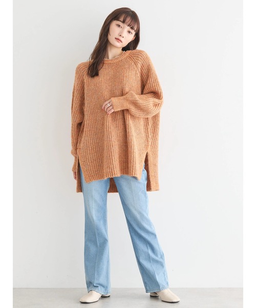 「AMERICAN HOLIC」 長袖ニット L ブルー レディース_画像10