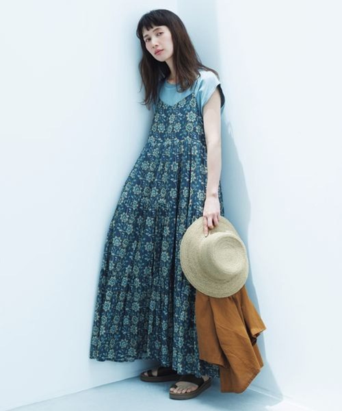 tシャツ 「natural by clip」コットンレーヨンティアードキャミワンピース レディース studio CLIP tシャツ 「natural by clip」コットンレーヨン
