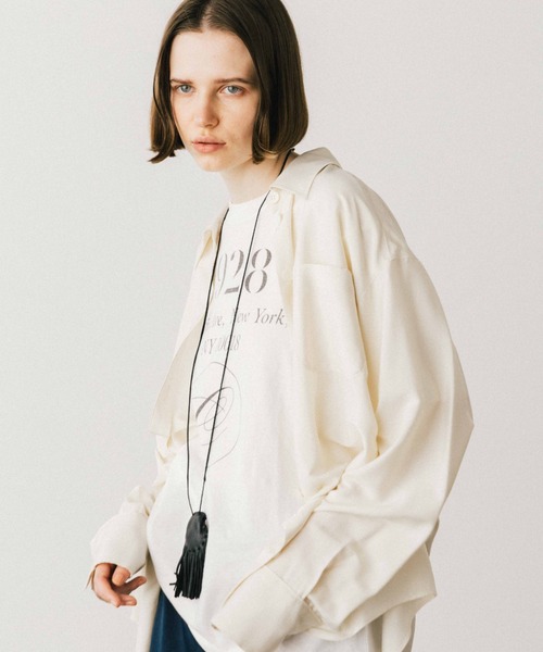 CREDONA ブラウス シャツ SILKY SHIRT/シルキーシャツ レディース