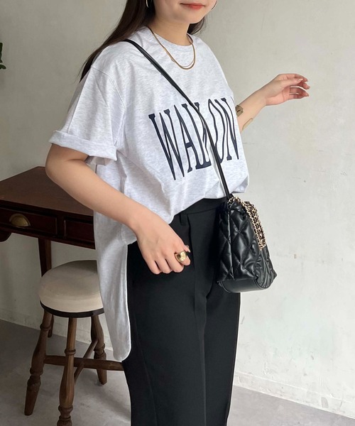 「prose verse」 半袖Tシャツ MEDIUM チャコールグレー レディース