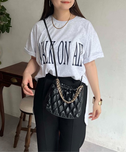 「prose verse」 半袖Tシャツ MEDIUM チャコールグレー レディース