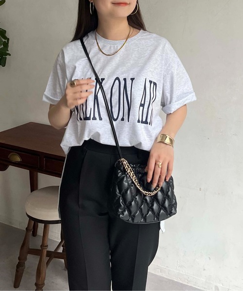 「prose verse」 半袖Tシャツ MEDIUM チャコールグレー レディース