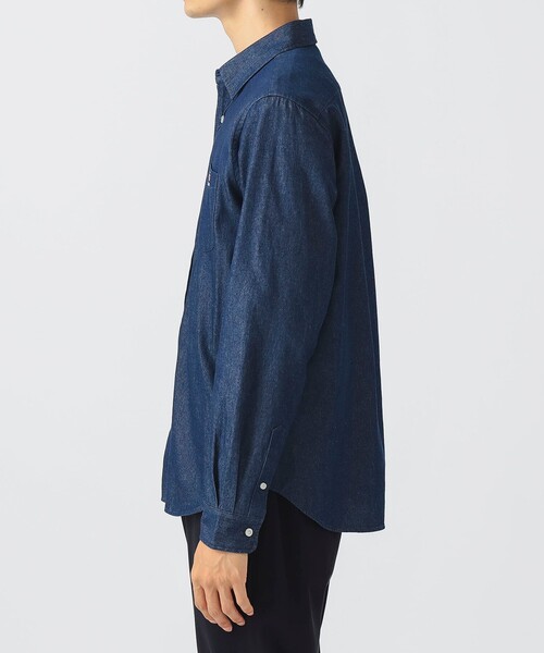 BEAMS HEART（ビームス ハート） シャツ コーヒー刺繍 デニム シャツ