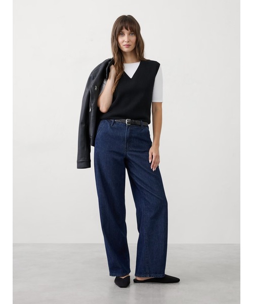 ベスト ジレ BANANA REPUBLIC FACTORY STORE　　リブ編み コットン セーターベスト レディース BANANA REPUBLIC ベスト ジレ FACTORY STORE リブ編み コットン