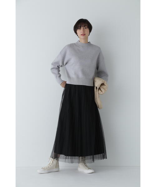 「human woman」 長袖ニット MEDIUM グレー レディース_画像3
