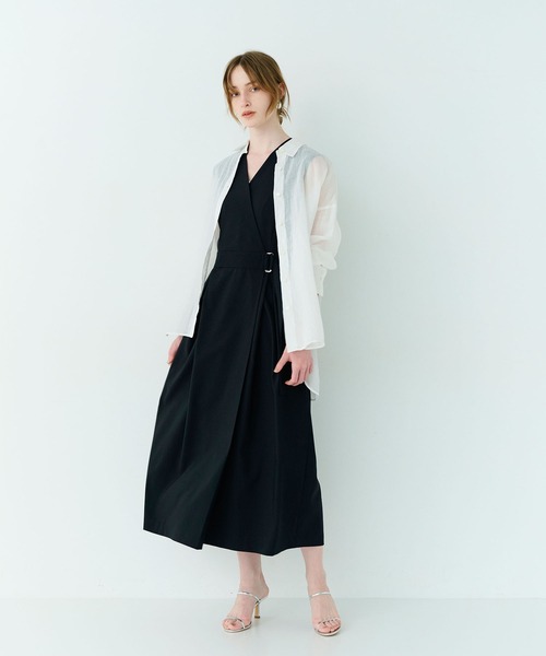 N.O.R.C ワンピース カシュクールタックワンピース「DRY COMFORTABLE