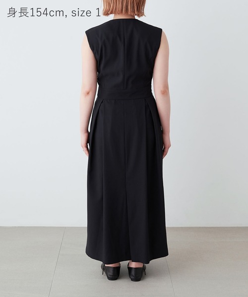 N.O.R.C ワンピース カシュクールタックワンピース「DRY COMFORTABLE