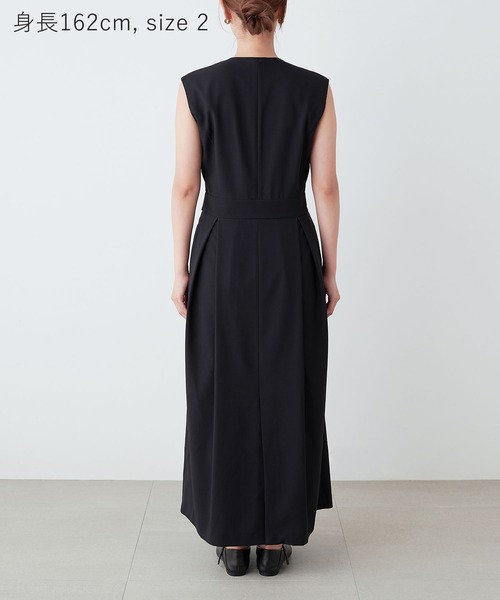 N.O.R.C ワンピース カシュクールタックワンピース「DRY COMFORTABLE