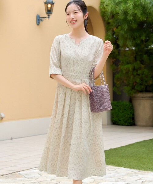 Tiaclasse ワンピース 変形ドット柄ワンピース : ZOZOTOWN Yahoo!店