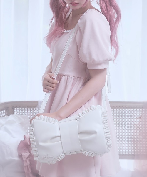 Fiorforte ショルダーバッグ バッグ Ribbon frill shoulder bag