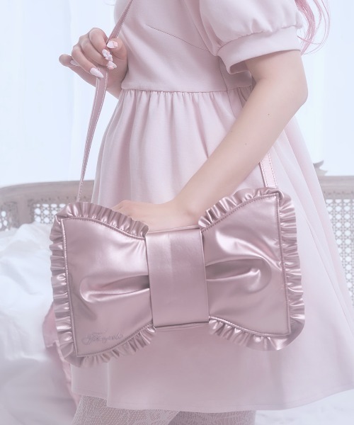 Fiorforte ショルダーバッグ バッグ Ribbon frill shoulder bag